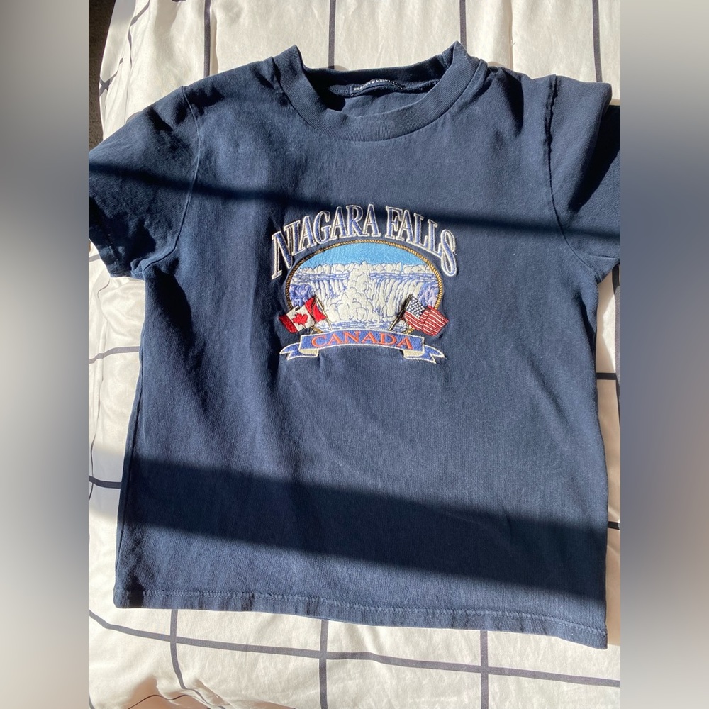 brandy melville blue ‘niagara falls’ graphic tee